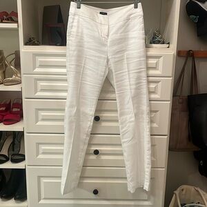 Ann Taylor Factory white linen pants